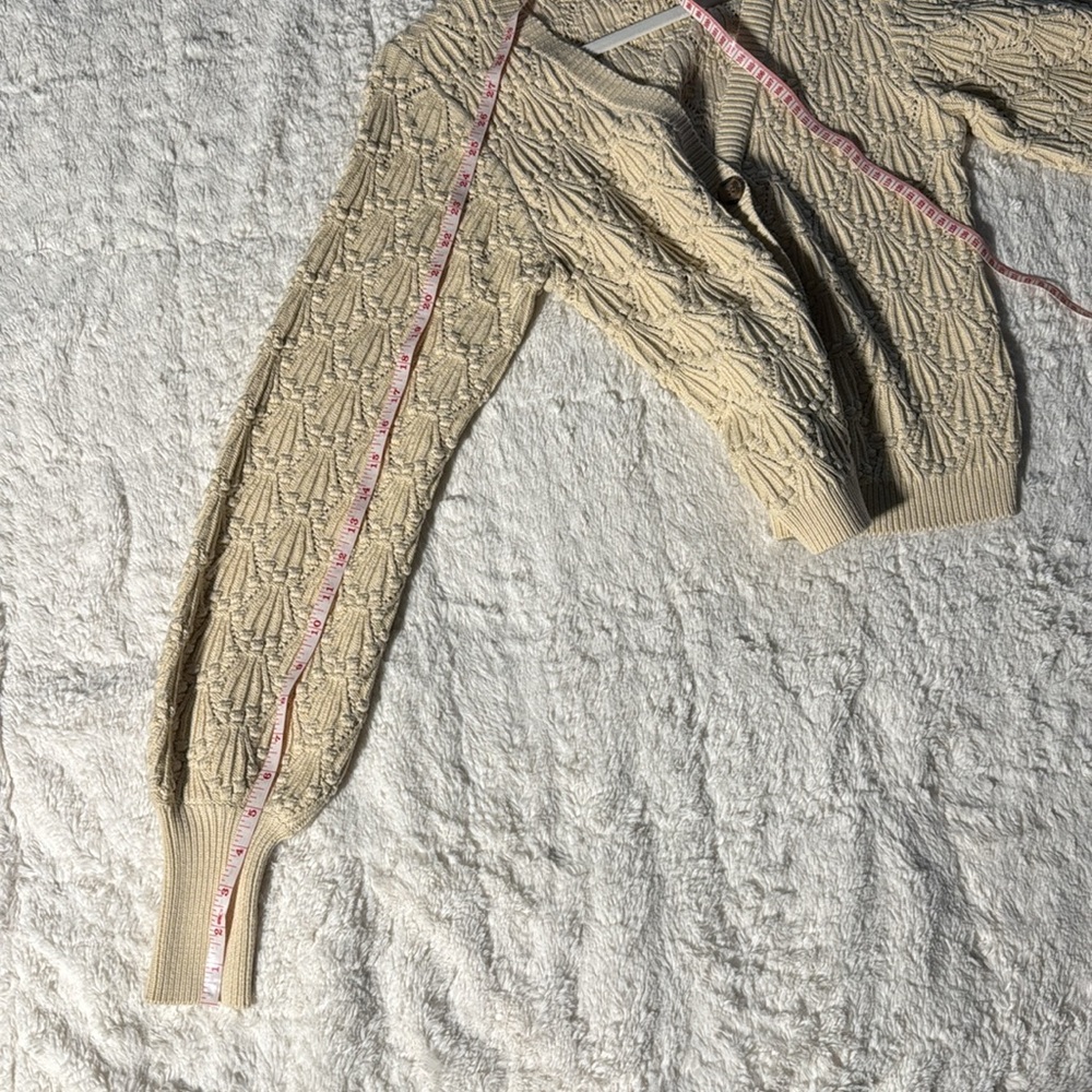 NWOT Driftwood Nancy Cardigan Size S color: Oat - Picture 10 of 12